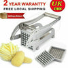 Potato Chipper French Fries Slicer Chip Cutter Chopper Maker 2 Blades Stainless