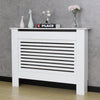 Mondeer Modern Radiator Cover Wall Cabinet Grill Shelf White Horizontal Slats