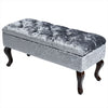 Crushed Velvet Chesterfield Ottoman Storage Bed End Footstool Table Window Seat