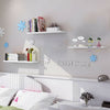Pack of 3 Floating Wooden Wall Shelves Shelf Wall Storage 80cm - White New Uk