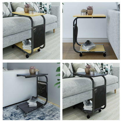 Mobile Sofa Bed Side Coffee Laptop Table End Table Book Stand Couch Room Home UK
