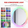 Round LED Bathroom Mirror RGB Backlit Dimmable Illuminated Lights Demister 600mm