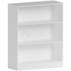 Cambridge 3 Tier Low Bookcase Display Shelving Storage Unit Wood Stand White New