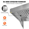 Commercial Exhaust Hood 9FT Food Truck Hood Exhaust 201 Stainless Steel