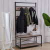 Coat Rack Hat Stand Hallway Stand Open Wardrobe Shoe Bench Clothing Rail Shelf