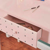 Dressing Table Makeup Desk w/LED Light Mirror & 4 Drawer,Stool Bedroom Pink UK