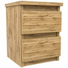 Bedside Cabinet Table Nightstand 30 x 30 x 40cm 2 Drawers Modern Design