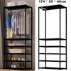 5Tier Clothes Rail Heavy Duty Garment Hanging Rack Shoe Storage Shelf Display UK