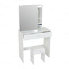 Modern White Dressing Table Makeup Vanity Desk w/ Drawer&Sliding Mirror Bedroom