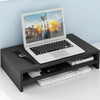 Wooden Desktop Monitor Stand Rack Laptop Computer Screen Riser Home Office