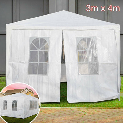 Modern Gazebo Marquee Canopy Waterproof Garden Wedding Party Tent Sides 3Mx4M UK