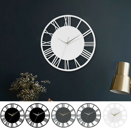 Large Round 3D Wall Clock Numerals Gear Clock Big Giant Open Face Clock 30cm NEW