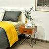 Small Industrial Side Table Vintage Style Bedside Nightstand Cabinet Urban Unit