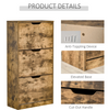 Industrial Shoe Cabinet Rustic Cupboard Unit Vintage Tall Hall Storage Shelves