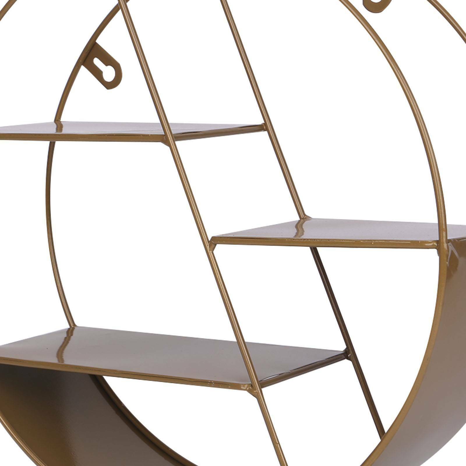 Floating Shelves Metal Wall Shelf Hanging Decorative Office Storage Display Rack
