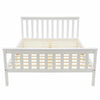 Stylish Double 4ft6 Wooden Bed Frame in White Strong Solid Bedstead Slat Bedroom
