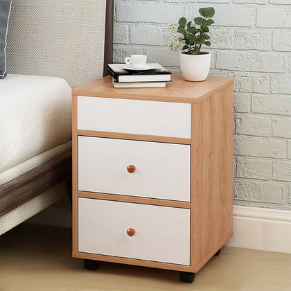 Modern Bedside Cabinet Nightstand Table 2 Drawer Bedroom Storage Furniture UK