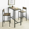 Industrial Bar Table and 2 Stools Dining Kitchen Vintage Tall Breakfast Rustic