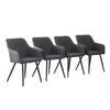 2 Pcs Dining Chairs Armchair PU / Velvet Kitchen Dining Room Restaurant Office
