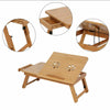 Folding Bamboo Laptop Table Stand Bed Computer Desk Bed Stand Notebook Tray Home