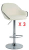 Set of 3 Matching Bar Stools Faux Barstools Kitchen Stool Breakfast Bar Chairs