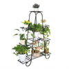 Thickened Wrought Iron 9 Tier Metal Plant Stand Garder Succulents Flower Shelves