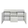 Modern LED Sideboard Kitchen Cabinet Cupboard Buffet Storage High Gloss GREY UK