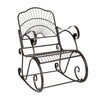 One Seater Garden Bench Vintage Swing Chair Rocking Metal Furniture Patio Seat