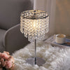 LED Crystal Table Lamp Diamond Beads Lampshade NightLight Atmosphere Bedside Bar