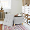 Fabric Foot Rest 4 Legs Stool Cube Footstool Pouf Bench Storage Space Box Chair
