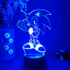 Sonic The Hedgehog 3D Night Light LED 7 Colours Touch Table Lamp Kids Gift NEW