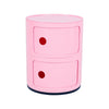 Round Postbox Bedside Table ABS Drawer Storage Cabinet Display Organiser Unit