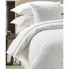 100% LUXURY HOTEL QUALITY COTTON SATIN STRIPE DUVET COVER SET WHITE 300 TC