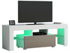 Modern 130cm High Gloss Door and Matt Body TV Unit Stand Cabinet W/ LED Lights