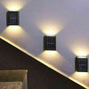 2PCS Super Bright LED Solar Powered Wall Lights Door Fence Outdoor Garden Lamp