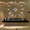 3D DIY Extra Large Roman Numerals Luxury Mirror Wall Sticker Clock Home Decor