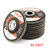 10 Pcs Professional Flap Sanding Discs 115mm 4.5" 40 60 80 120 Grit Angle Zircon