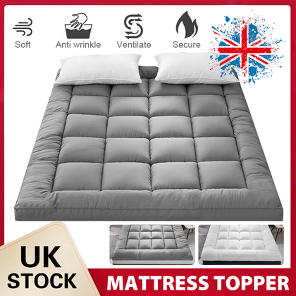 Mattress Topper 10cm Deep Thick Hotel Soft Microfiber Single Double King Super