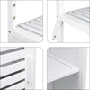 Bathroom Tall Cabinet 3-Tier Bamboo Shelves Storage Uint Cupboard Shelving