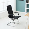 High Back PU Leather Office Chair Cantilever Chrome Base Meeting Room Armchair