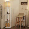 160cm Modern Shelf Floor Lamp Soft Light Open Shelves Storage Display Rack uk