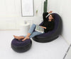 Deluxe Inflatable Lounger Ottoman Couch Gaming Chair Foot Stool Seat Air