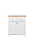Compact 2 Doors 2 Drawer Sideboard Storage Cabinet Cupboard White Oak