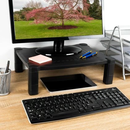 Height Adjustable Monitor Stand Desktop Printer Riser for Desk PC Computer TV