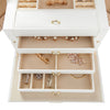 4 Layers Large Jewellery Makeup Box Storage Organiser with Drawers Luxury Case