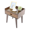 Bamboo Bedside Table With Small Drawers Night Stand Cabinet Storage Furniture