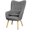 Occasional Soft Fabric Cocktail Wing High Back Armchair Tufted Retro Chair Sofa