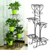 Outdoor Indoor Pot Plant Stand Garden Metal 5 Tier Planter Shelves Corner Shelf