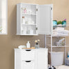 Bathroom Wall Cabinet Medicine Cabinet Storage Organiser Cupboard, 1 Door White