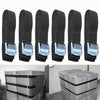 Durable Set Of 6 Lashing Straps Cargo Luggage Tie Down Cam Buckle Roof Rack UK